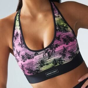 NEW Savage X Fenty Lineup Low-Impact Sports Bra Pink XS